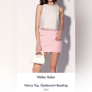 Walter Baker Sequin crop top, NWT size M